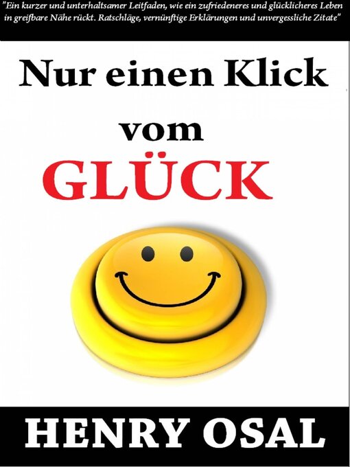 Cover image for Nur Einen Klick Vom Glück Entfernt Henry Osal